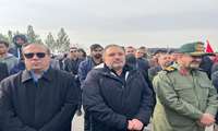 وداع دانشگاهیان علوم پزشکی البرز با شهید گمنام در پردیس دانشگاه