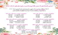 اسامی نفرات اول تا سوم رشته پرستاری نیمسال اول 1403-1402