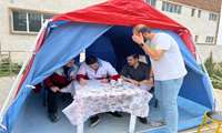 به مناسبت روز جهانی صلیب سرخ و هلال احمر ،چادر هلال احمر در دانشکده پرستاری و فوریتهای پزشکی برپا شد.