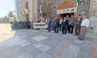 گلباران گلزار شهدا با حضور جمعی از کارکنان دانشگاه علوم پزشکی البرز در هفته دفاع مقدس